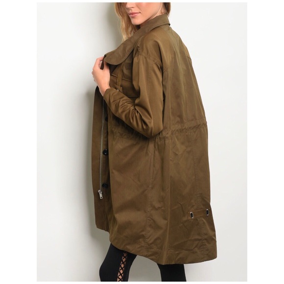 OLIVE UTILITY JACKET - Picture 4 of 7